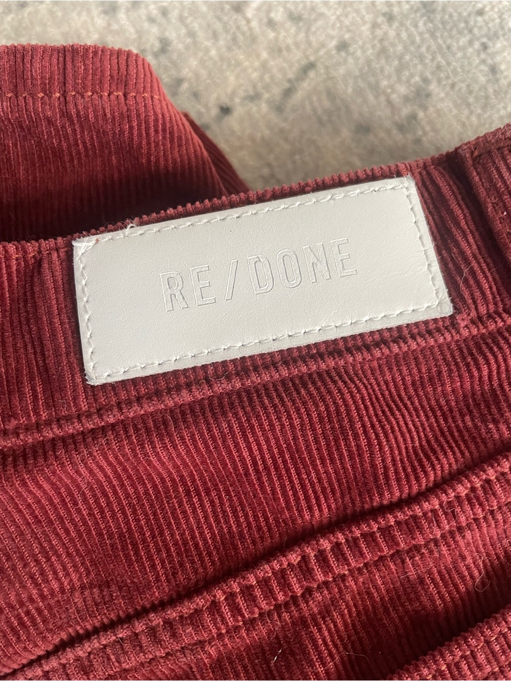 Re/Done Deep Burgundy Corduroy Pants - Picture 6 of 6